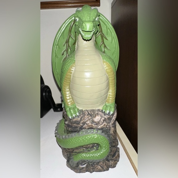 Old Spice Resin Green Dragon Deodorant Holder Trinket Box 9” Limited Edition - Picture 1 of 4